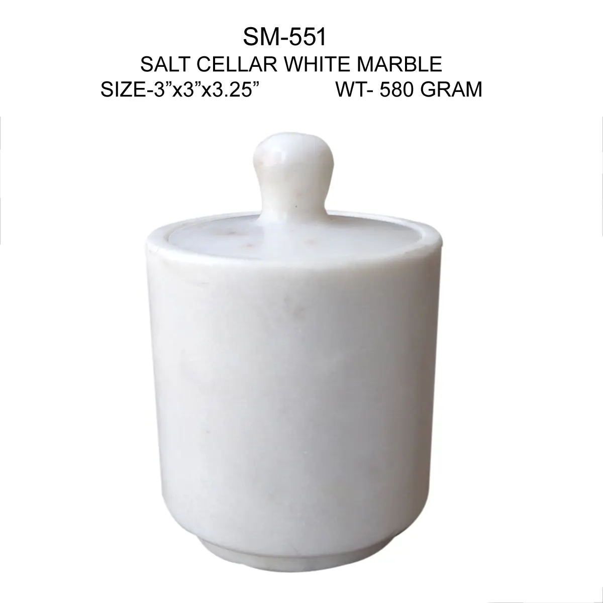 SALT CELLAR (WHITE MARBLE)